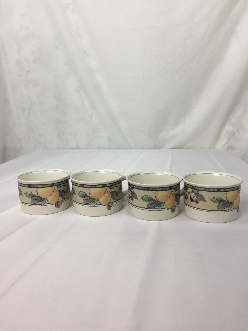 4 piece Mug set: MIKASA Intaglio Garden Harvest